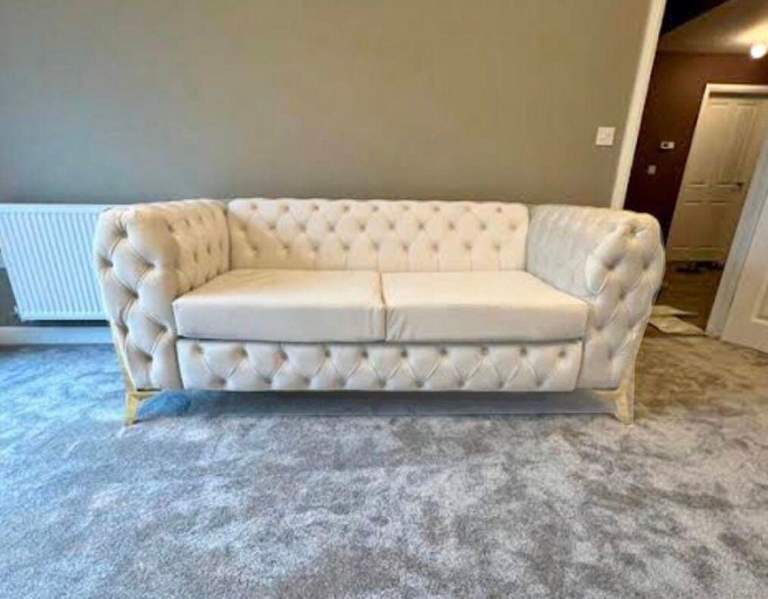 image for Ashton Chesterfield   3 2 Seater Sofa L Shape Sofa With Cushion 