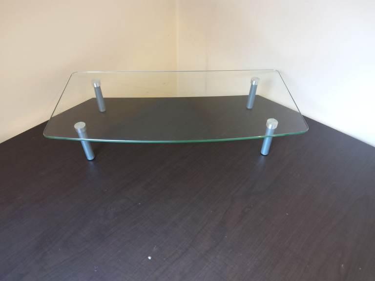 Glass monitor stand