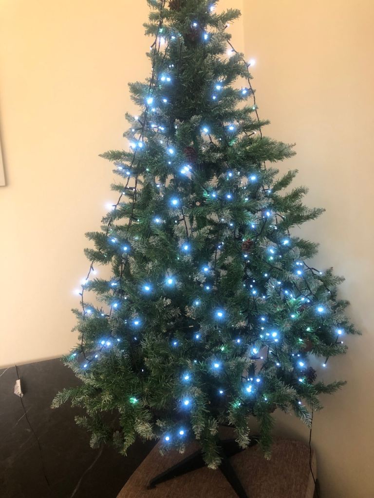 Tesco 6ft Snowy Mountain Christmas Tree with Lights