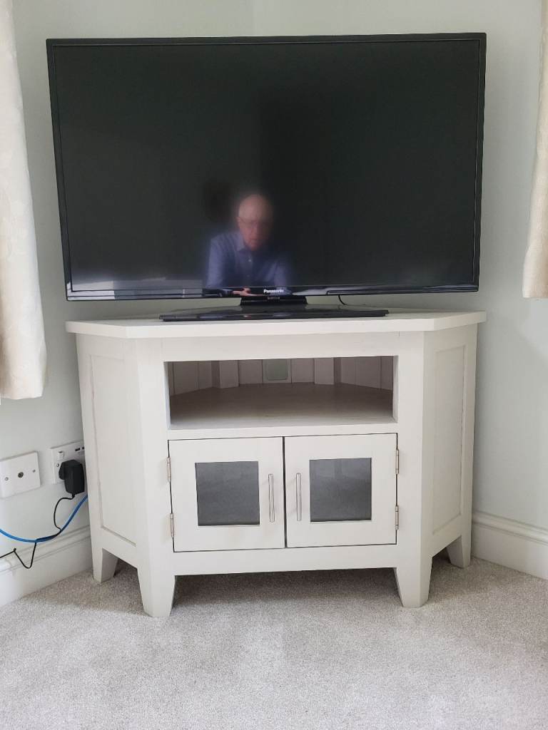 Painted Oak TV Corner Cabinet