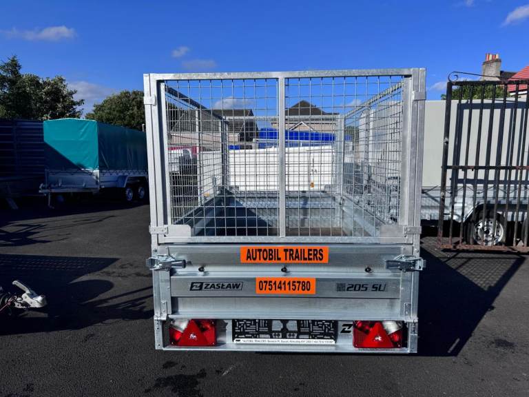 Brand new Zaslaw 205SU 7ft x 4ft single axle tipping trailer with 80cm mesh