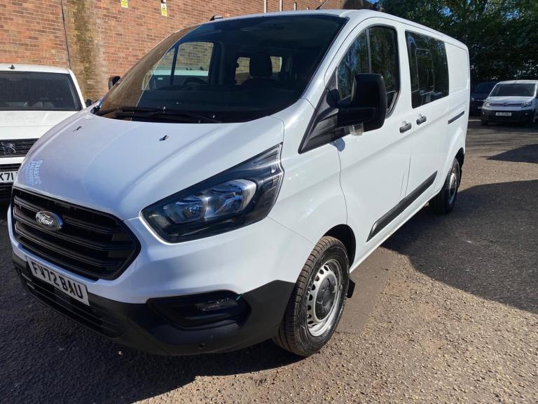 2022 72 Reg Ford Transit Custom Leader LWB Crew Van 2.0TDCi Euro6 Air Con +VAT 