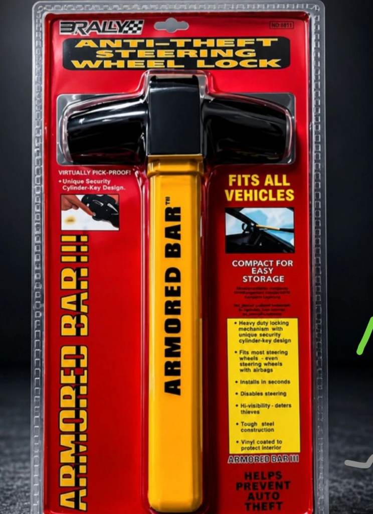 Rally Armored Bar Anti-Theft Steering Wheel Lock – New