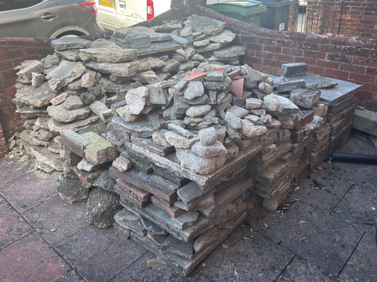 Hardcore, bricks and rubble
