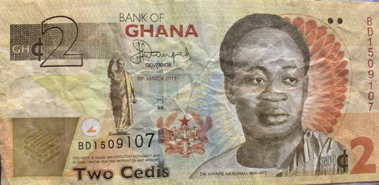 Banknote Ghana 2 cedi
