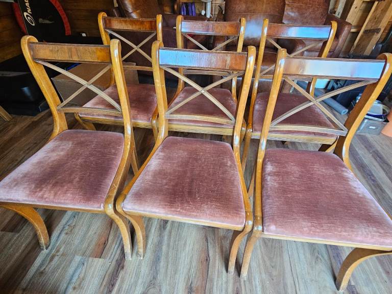 Selling a set of 6 chairs - £30 each - Charles Barr Regency-stlyle reproduction 