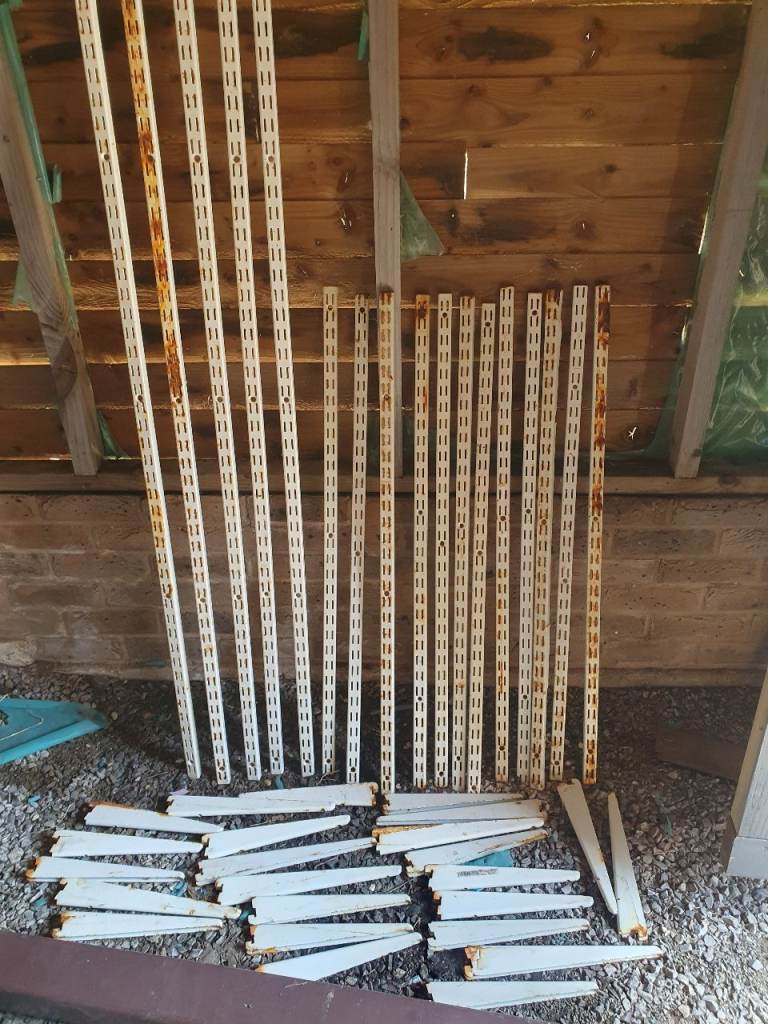 Shelving Uprights and Brackets for Garage or Workshop