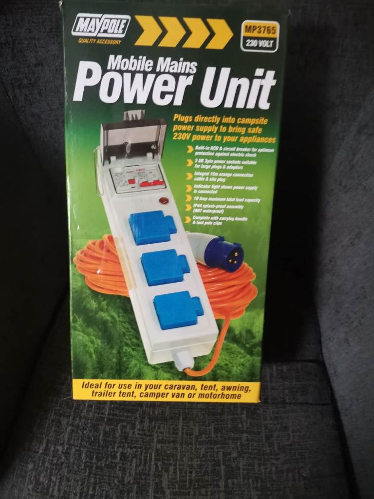 Camping mobile mains unit