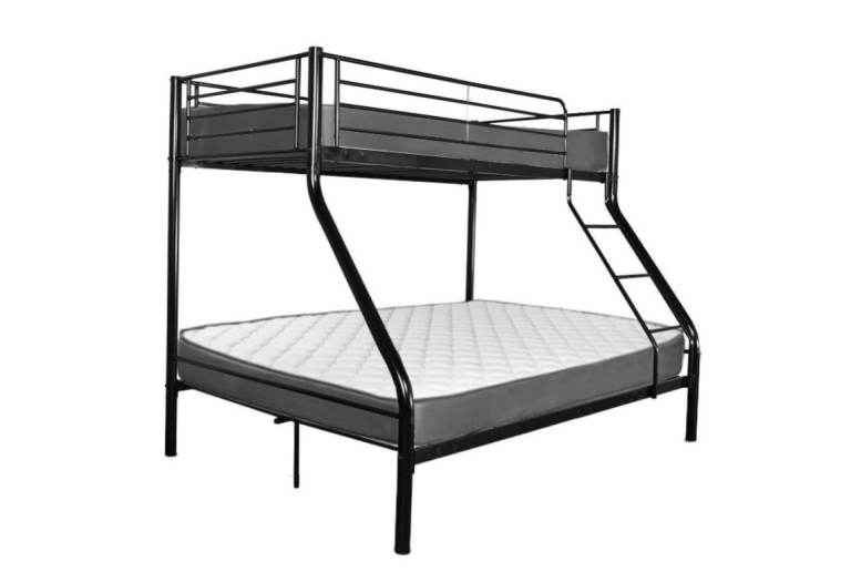 Triple Metal Bunk Bed – Strong Frame with Double Bed