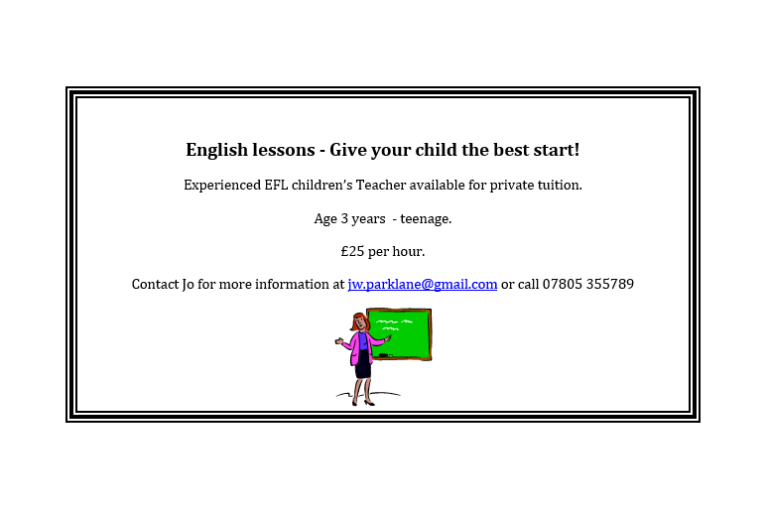 English lessons in High Barnet, Whetstone & Finchley
