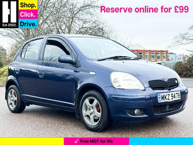 2004 Toyota Yaris 1.0 VVT-i Blue Hatchback 5dr Petrol Manual (134 g/km, 67 bhp) HATCHBACK Petrol ...