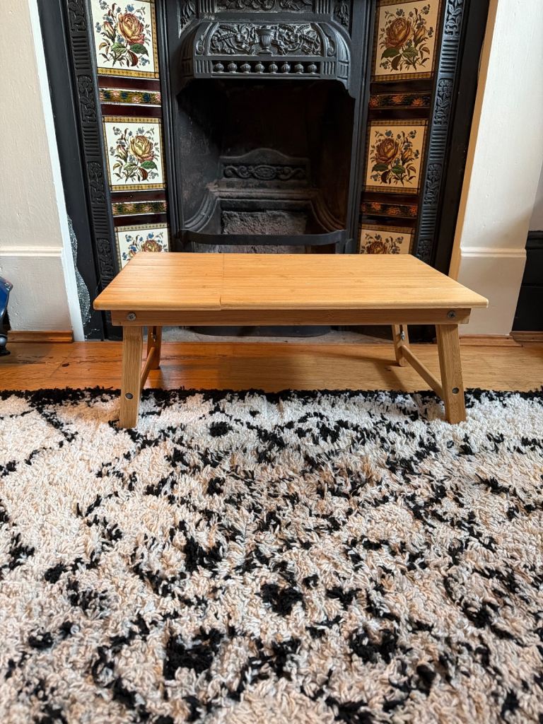 Small bed table. Folding