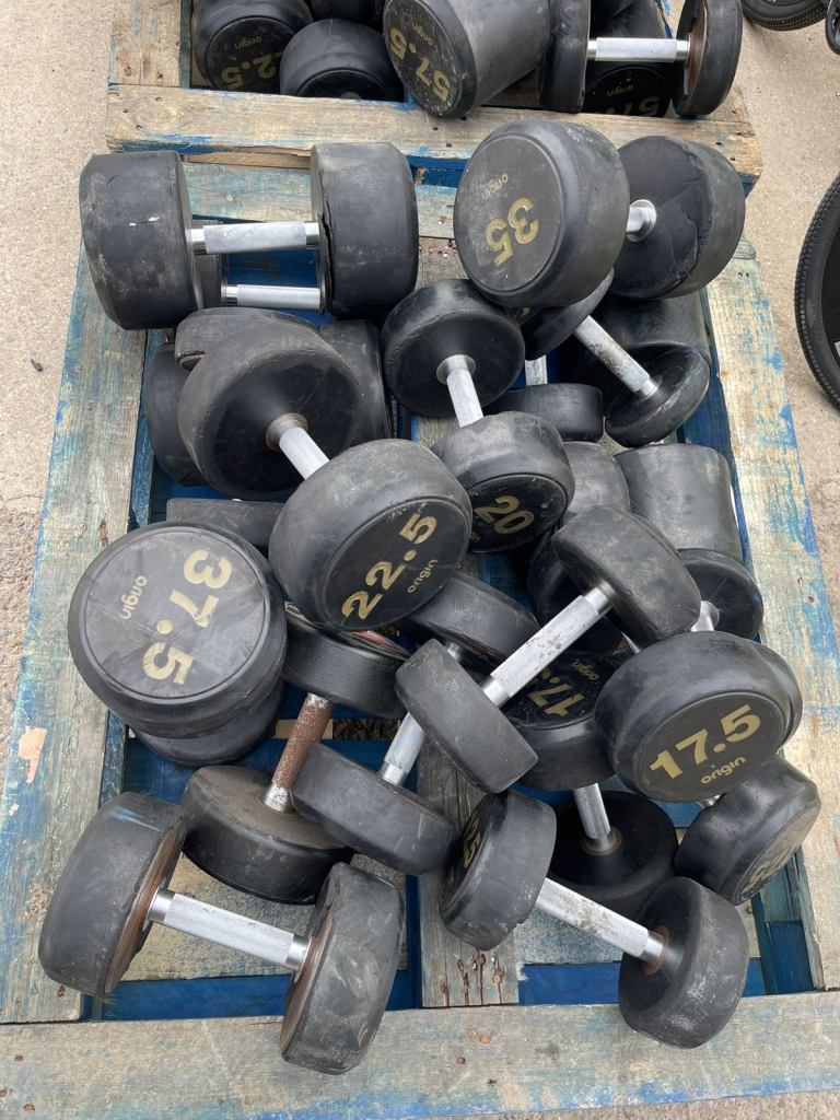 £3 per kilo - Origin Fitness Polyurethane Dumbbells sets 2.5kgs -  60kgs