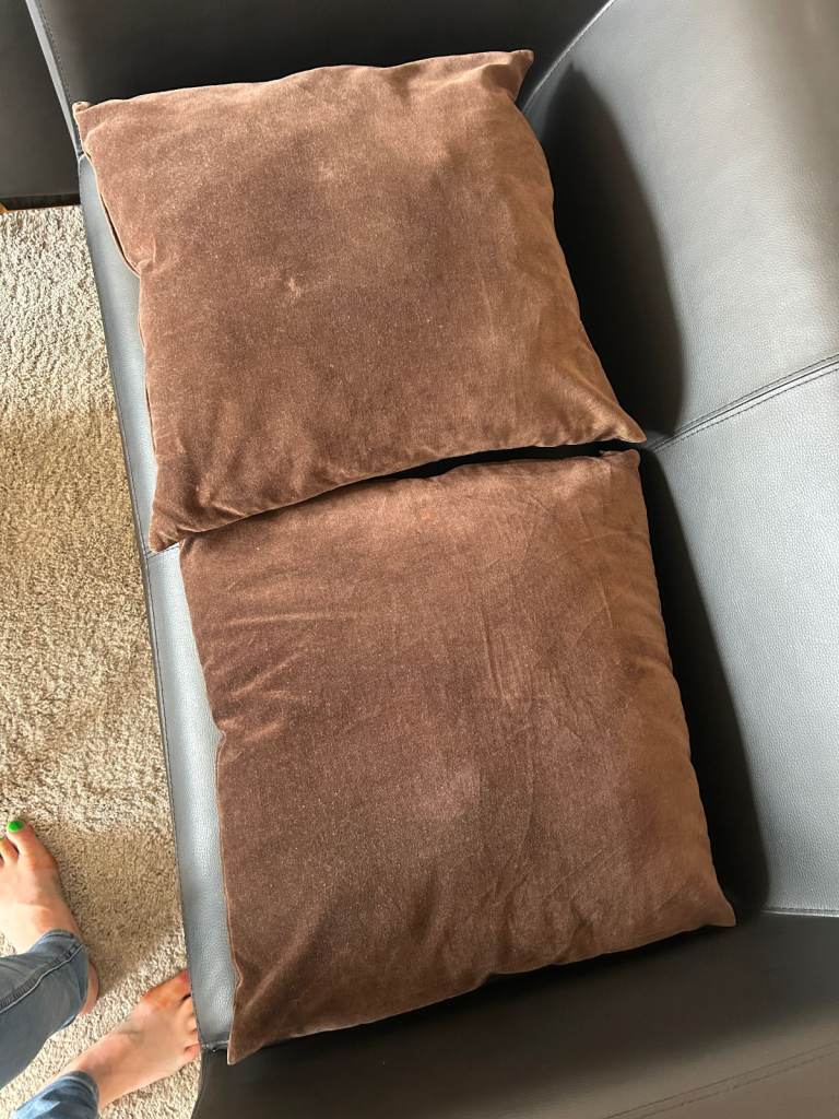 VGC brown fake suede IKEA cushion covers 50x50cm collection London E8 3BQ