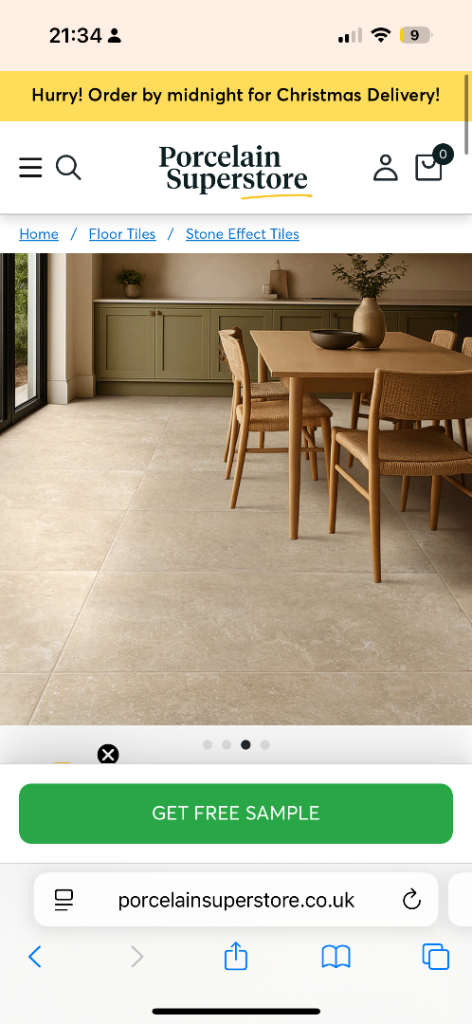 Tivoli beige porcelain tiles 120 x 60
