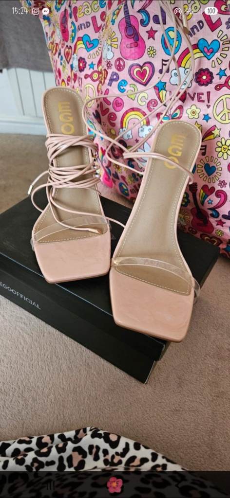Ego Nude Lace-Up Heels – As Good As New