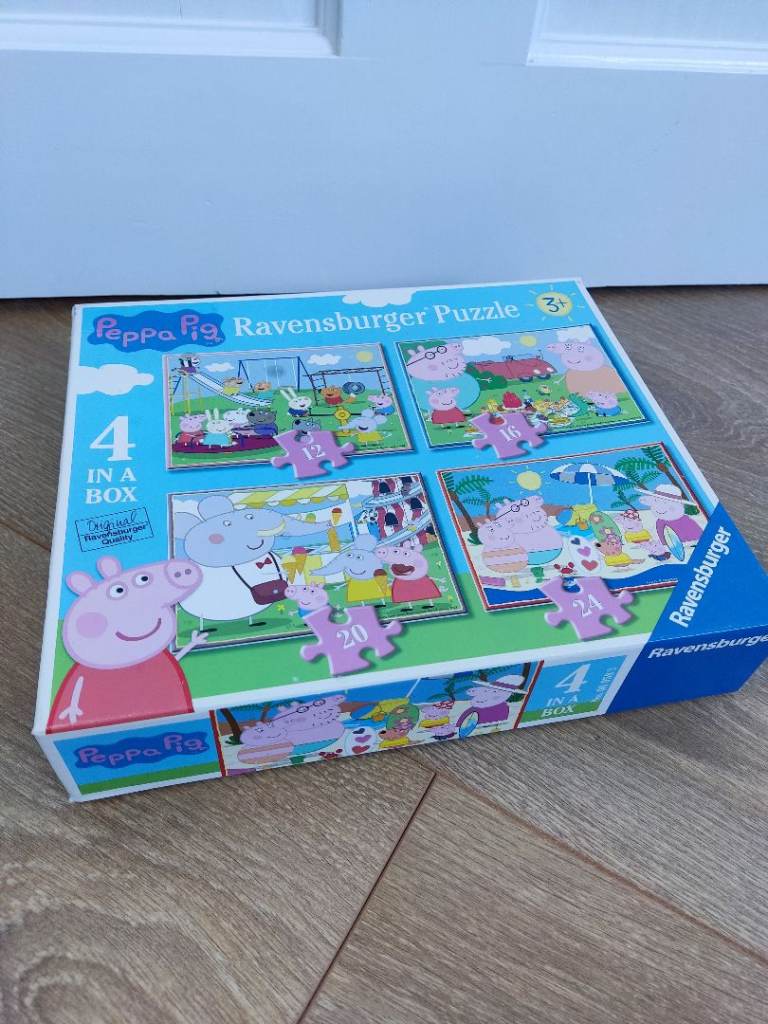 SOLD=== Peppa Pig 4 in Box (12, 16, 20, 24 Pieces) Jigsaw Puzzles for ...