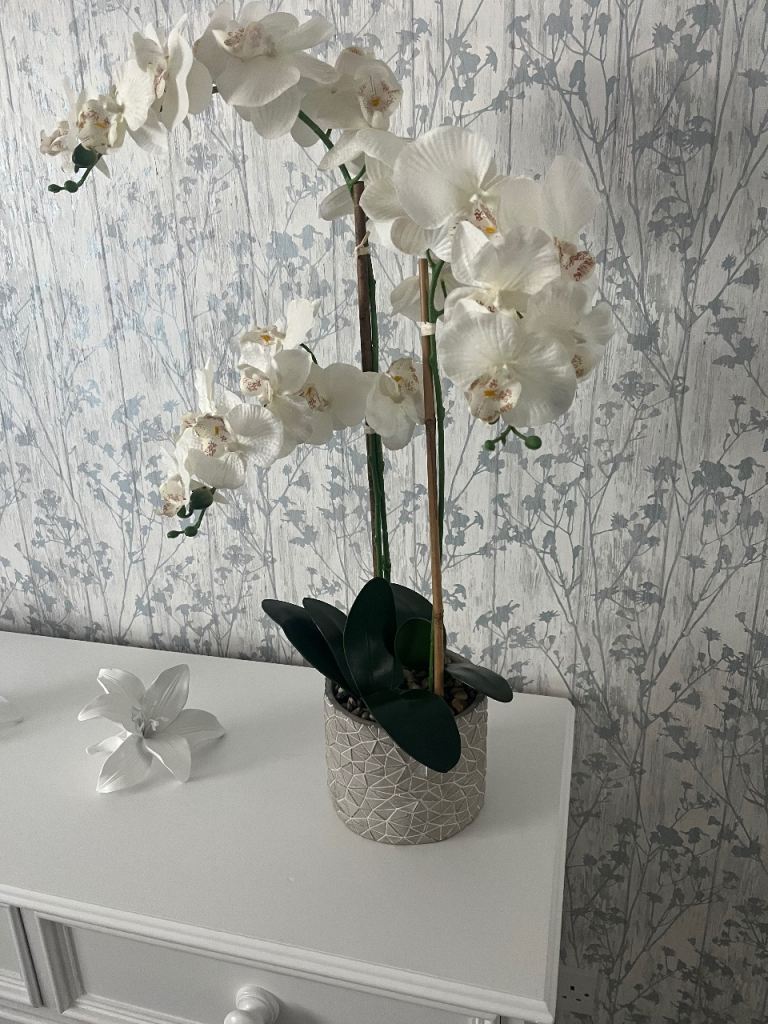 Faux potted orchid