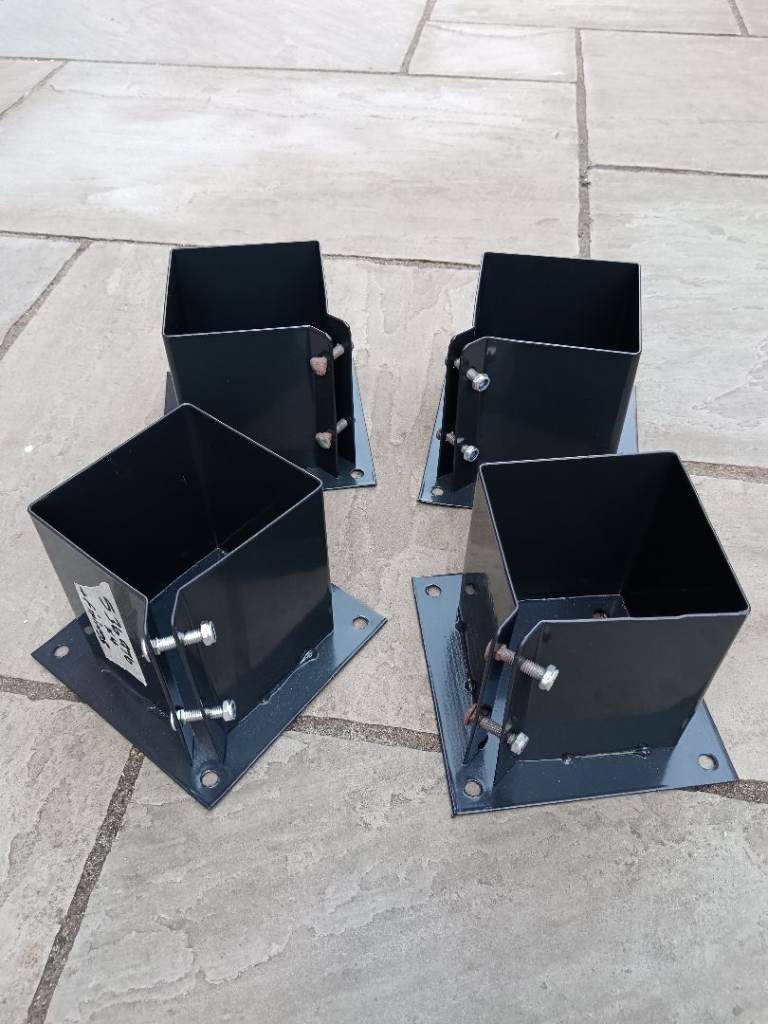 4 x 5" Fence Post Bolt Down Anchors Brand New