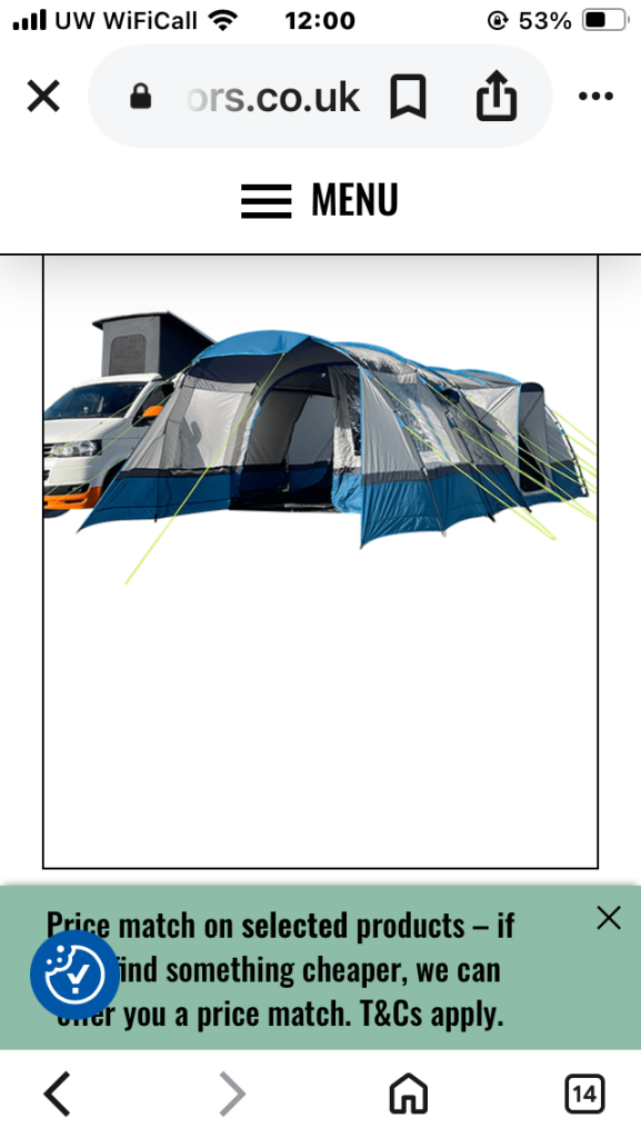 Drive away Campervan awning