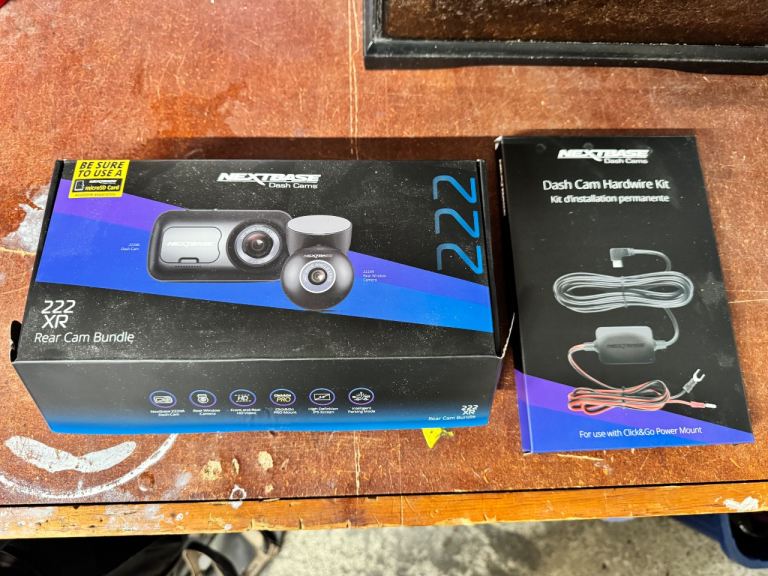 As New - Nextbase 222 Rearview camera and cables