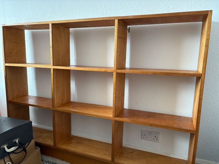 Vintage School Cubbyhole Bookcase or Room Divider Shelving