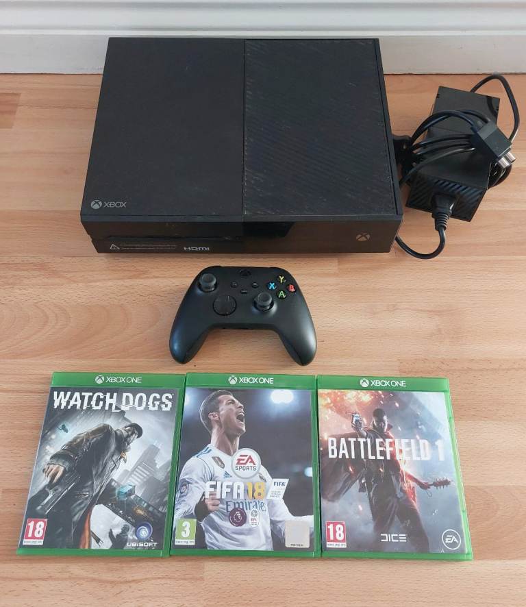 1TB XBOX One with official wireless controller and games 