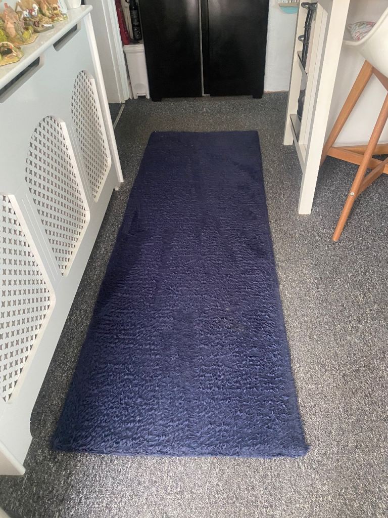 Next navy blue runner rug from clean, smoke & pet free home. - Irby Wirral CH61 