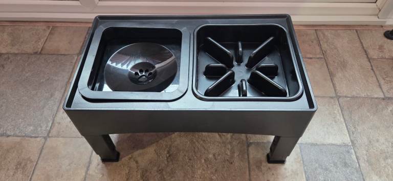 HAPPY HACHI Raised Dog Bowl, 2-in-1 Elevated Dog Bowls Slow Feeder