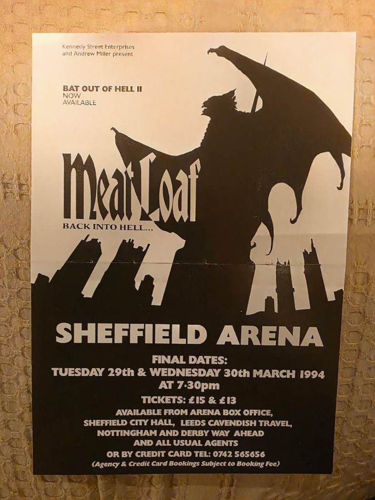 MEATLOAF CONCERT LEAFLET 1994