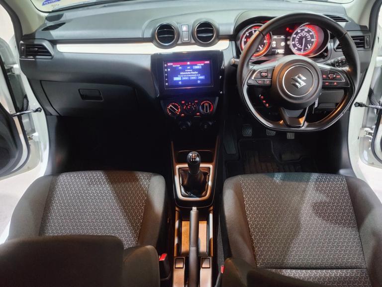 SUZUKI SWIFT; 1.2 PETROL HYBRID; 82BHP; SZ-L; 5 DOOR; MANUAL; WHITE; 57.9 MPG;