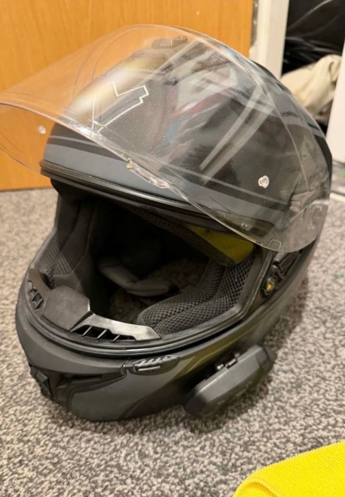 Motorbike helmet and Bluetooth intercom set 