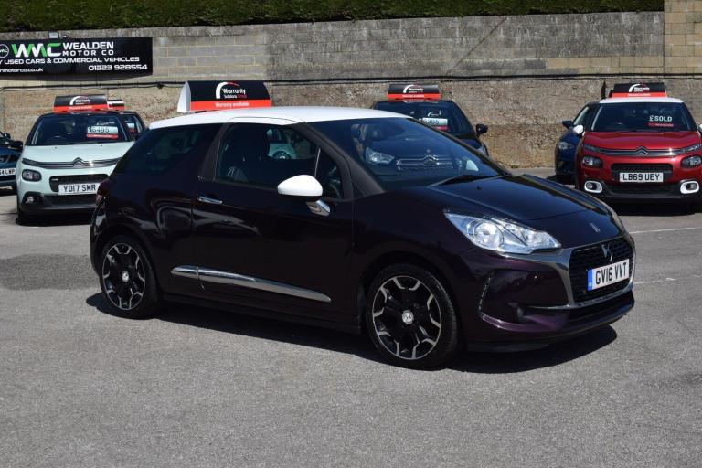 2016 DS Automobiles DS 3 1.2 PureTech Elegance Euro 6 (s/s) 3dr HATCHBACK Petrol Manual