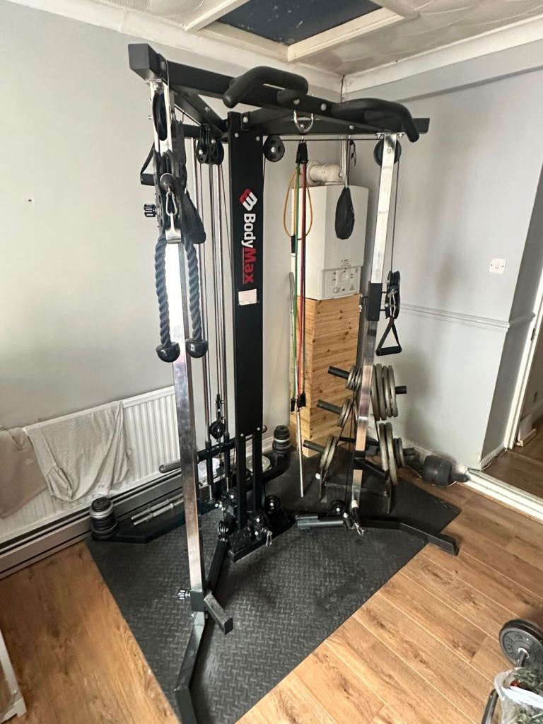Bodymax- plate loaded pulley system and weights