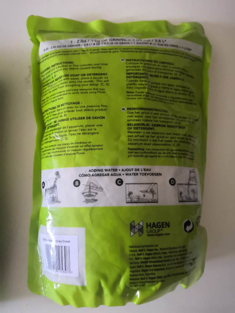 Hagen Aquarium Gravel – 2x 2kg packs -  Natural Beach + Natural Grey