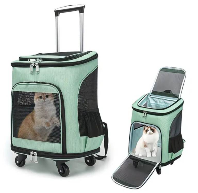 Cat carrier trolly bag+backpack 