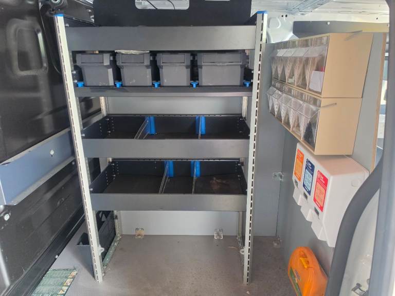 Vauxhall vivaro van racking 