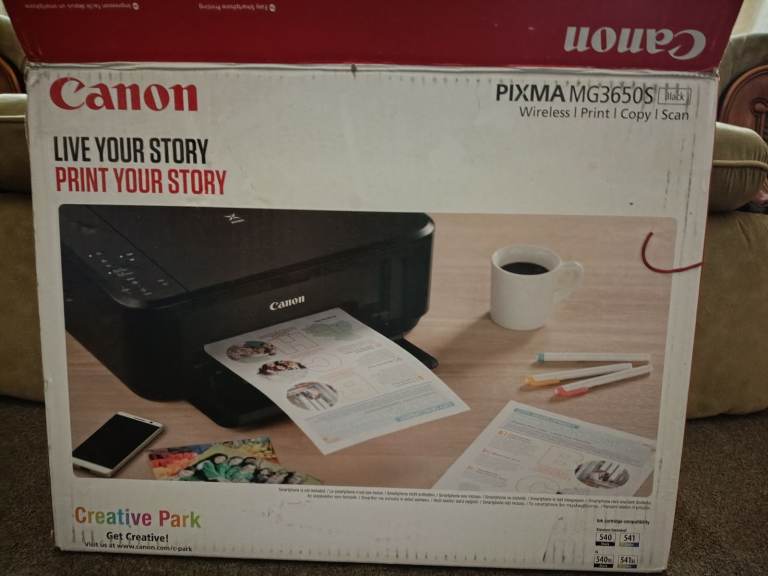 Canon Pixma MG 3650S Printer and scanner - spares or repair.