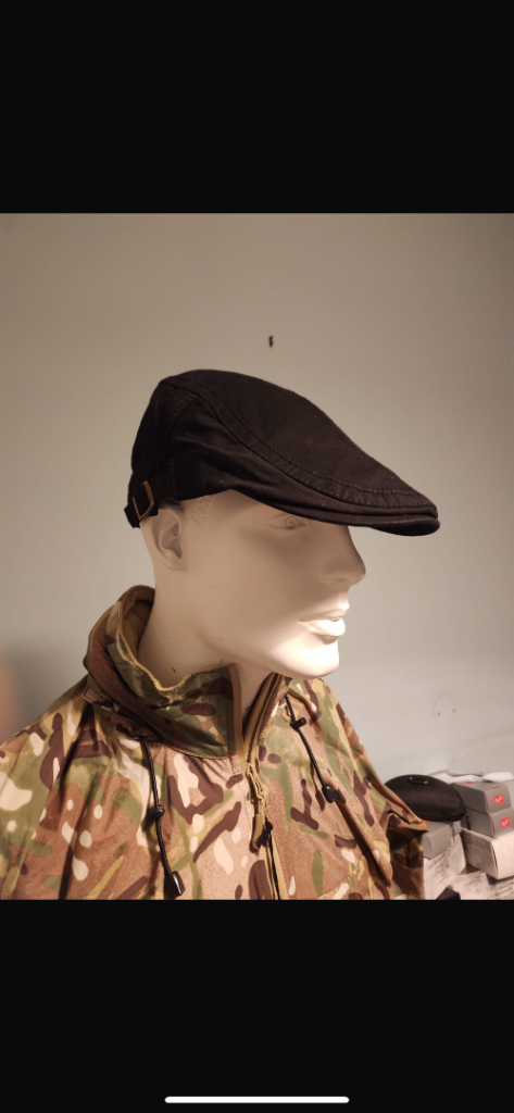 Mens flat cap peaky black