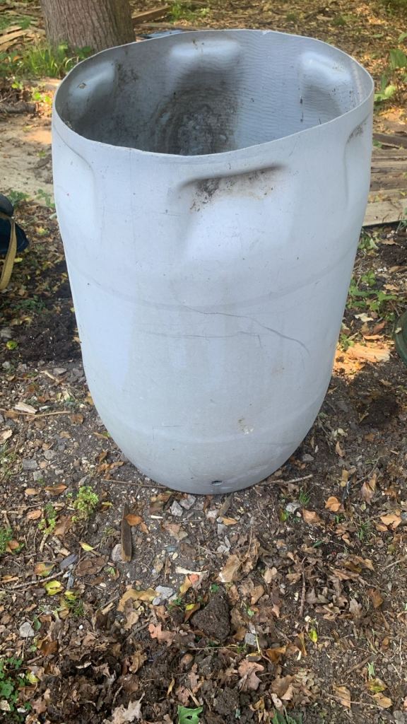 Large Grey Plastic Drum / Water Butt