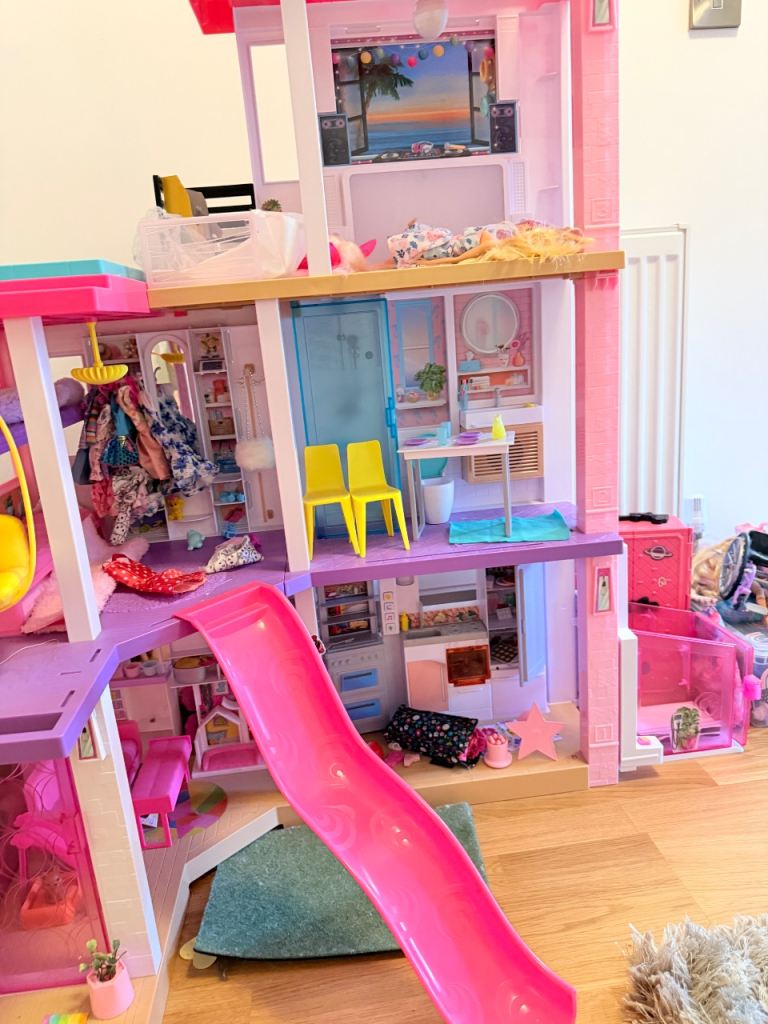 Barbie Dreamhouse Playset with Ambulance – Good Condition
