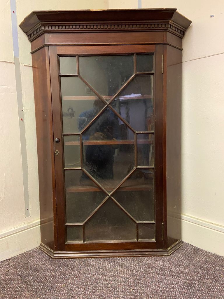 19th Century Mahogany corner cupboard