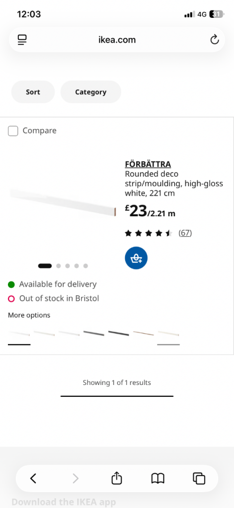 Free - IKEA Kitchen strip and suspension rail