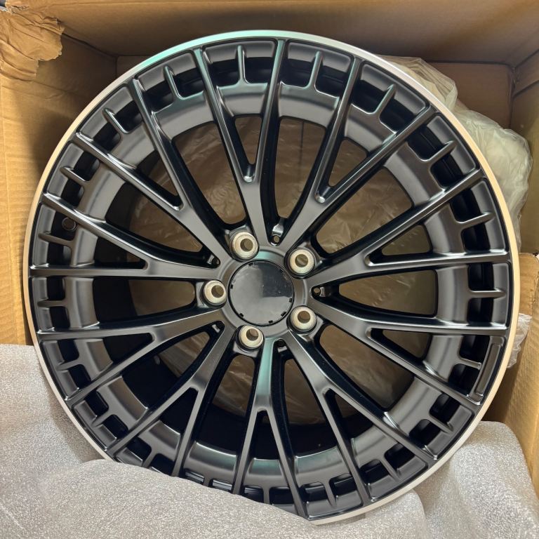 19” 5x112 Mercedes Alloys New Black Staggered Wheels C Class E Class 