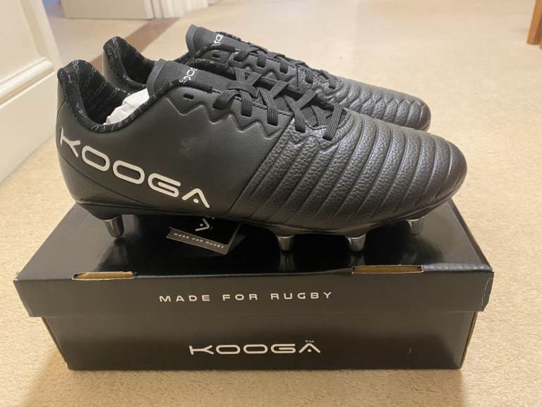 Kooga Black Rugby Boots Brand New (in box with tags) size 9