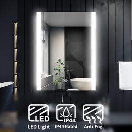 New Led Bathroom Mirror with Demister 600 x 800mm RRP £150 Our Price £100