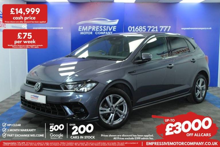 2022 22 VOLKSWAGEN POLO 1.0 TSI R-LINE HATCHBACK 5DR PETROL MANUAL EURO 6 (S/S) 