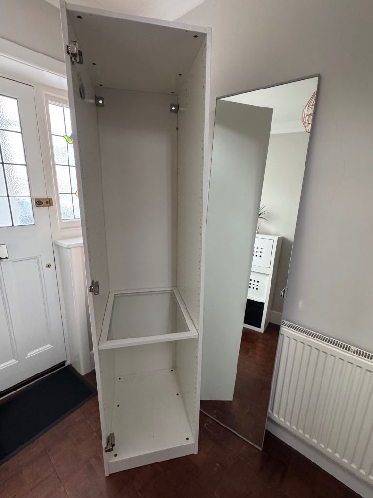 IKEA pax wardrobe with mirrored door