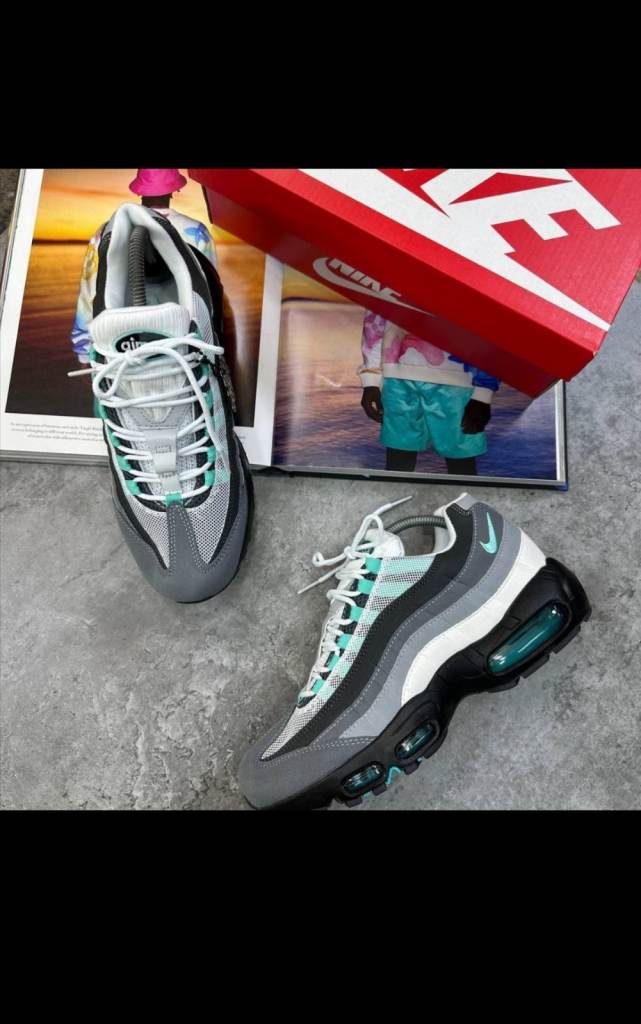 Nike Air Max 95 Trainers – Grey/Teal, As Good As New