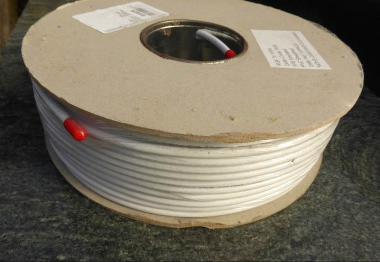 100m Co-axial cable reel. Rated RG 6
